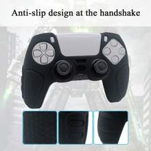 1 Set Controller Protective Case + 2 Joystick Caps, Non-Slip Textured Design, Anti-Slip, Anti-Sweat, Anti-Scratch, Enhances Gameplay Experience - Multicolor - View 3