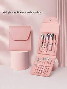 NEFOUME Manicure Set Stainless Steel Nail Clipper Kit Professional Grooming Kits Face Hand Foot Skin Care And Nail Care Tools With Leather Travel Case