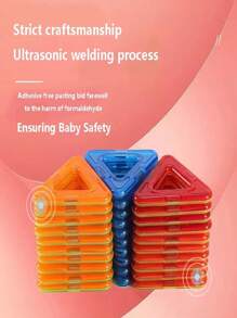 50pcs Big Size Magnetic Toy Building Blocks For Kids DIY Magnets Toys Designer Construction Toy Set Montessori Educational Toys Christmas Gift For Children Boys Girls Magnetic Building Block Toys