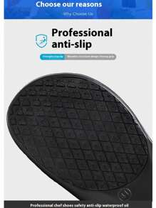 Unisex Anti-Slip, Waterproof, Oil-Proof Work Shoes Made Of One-Piece EVA Material, Durable & Comfortable. Simple Design, Closed Toe For Enhanced Safety. Flat Heel, Versatile For Chefs, Suitable For Kitchen, Catering, Hotel, Food Factory And More. High-Quality EVA Material, An Ideal Companion For Your Work.