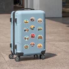50 piezas Pegatinas de viaje europeas, pegatinas de ciudades, pegatinas de dibujos animados, pegatinas de viaje vintage, pegatinas de países, pegatinas del mundo, pegatinas impermeables de vinilo para botellas de agua, computadoras, laptops, teléfonos, equipaje, cuadernos, refrigeradores
