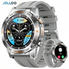 JELLOO Montres connectées pour hommes (répondre/passer des appels), montre connectée robuste pour l'extérieur 450 mAh, tracker de fitness avec surveillance du sommeil, montre connectée tactique et étanche pour le sport, compatible avec les téléphones Android et iOS