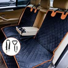 4in1 Dog Car Seat Cover For Back SeatConvertible Front Seat Covers HeavyDuty And Nonslip Backseat Protector Cover For Cars Trucks SUVs BlackOrange[Spot Goods] - BenchBlack&Orange54"*48" - View 2