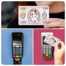 4 pezzi Custodia per carte di credito in PVC con motivo carino a gatto, adatta per carte bancarie, carte di debito, tessere per i trasporti, chiavi della stanza e adesivi per la pelle, forniture scolastiche, per il ritorno a scuola