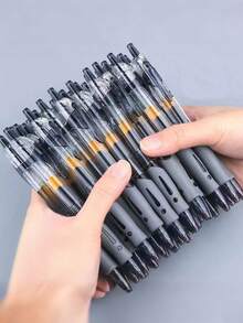 5pcs/10pcs Retractable Gel Ink Rollerball Pens With Bold Point | Ideal For School Assignments, Office Tasks, Home Record-Keeping, Homework Writing, Business Memos & Artistic Drawing/Sketching - Multicolor - View 1