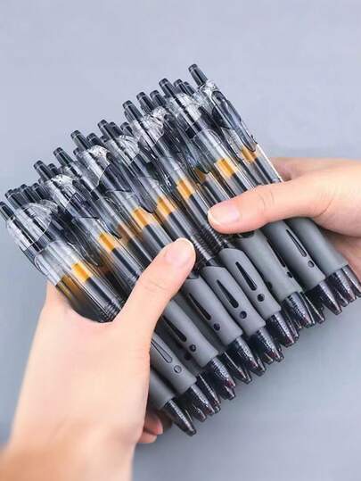 5pcs/10pcs Retractable Gel Ink Rollerball Pens With Bold Point | Ideal For School Assignments, Office Tasks, Home Record-Keeping, Homework Writing, Business Memos & Artistic Drawing/Sketching