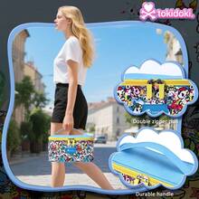 Official Licensed Tokidoki Travel Makeup Bags Toiletry Bags For Women Tokidoki Cosmetic Organizer Bag Large Capacity Travel Makeup Case Organizer - 藍色 - 查看 7