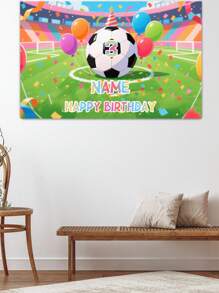 1 Stück personalisierter Namenshintergrund DIY Geburtstag Fußball Fußballfeld Sport Kulisse personalisierte Geburtstagsdekoration Banner, Weihnachten wasserdicht, schimmelbeständig, stilvolle, niedliche, hochwertige, personalisierte, einzigartige ideale Geschenke für sie, Freund, Freundin, Vater, Mutter, Familie, Freunde, Sohn, Tochter, Schüler, Kinder für Jahrestage, für Geburtstage Schule, Büro, Zuhause, personalisierte Banner & Wimpel, warme Atmosphäre