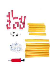 便携式充气可拆卸迷你儿童足球门，坚固的户外足球网设计，适合男孩在后院练习玩耍 - 包括玩具足球 - 彩色 - 查看 10