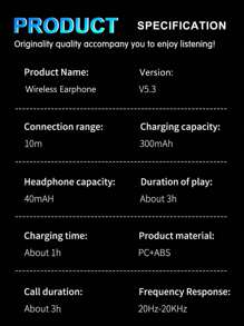 J30 Low Latency Gaming Bluetooth Earphones, True Wireless Earbuds For Esports & Workout, Super Long Battery Life, Stylish Music Design