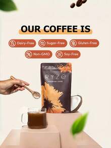 Organic Mushroom Coffee -6 Types Of Adaptive Mushrooms+MCT Oil, Providing Energy, Focus, And Intestinal Support| Instant Coffee| 30 Servings - Khác - Xem 4