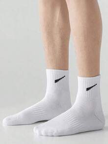 5双/10双/20双/30双女士休闲袜中长袜白袜子冬袜黑袜子除臭运动透气吸汗/两种款式可选（薄/厚） - 彩色 - 查看 6