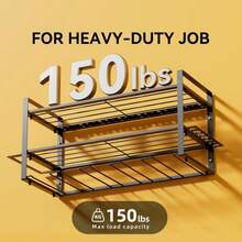 Power Tool Organizer Wall Mount - Sturdy Garage Storage Rack For Drills, Cordless Tools, And Hand Tools - Ideal For Workshop, Shed, Pegboard, Or Basement - 3-Tier Design With 5 Drill Holders, 20-Inch Length For Efficient Space Management And Easy Access To Your Essential Tools, Perfect For DIY Enthusiasts And Home Improvement Projects, Enhancing Organization And Productivity In Your Workspace, Great For Holiday Gift Giving And Seasonal Home Renovations.