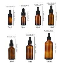 5pcs Amber Glass Dropper Bottles With Glass Dropper Dispenser, Suitable For Essential Oils, Aromatherapy, Perfume, Lab, Pharmaceuticals, Liquids, Travel, Glass Bottles With Glass Dropper, Portable Accessories Storage
