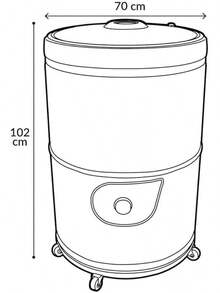 Lavadora Acros de 22kg Una tina Manual Redonda Gris modelo ALF-2253EG - Morado - Ver 1