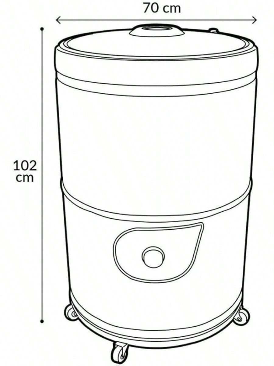 Lavadora Acros de 22kg Una tina Manual Redonda Gris modelo ALF-2253EG - Morado - Ver 1
