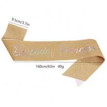 1PC Custom Sash Personalized Glitter Sash Party Accessory For Birthday Wedding Party Celebrations,Graphic Print - Multicolor - View 6