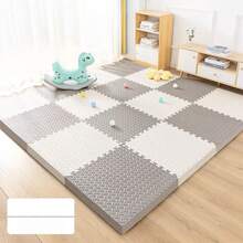 8块婴儿房地毯，30x30厘米彩色互锁泡沫拼图垫，带数字和字母，防滑婴儿爬行垫，适用于客厅、卧室、早教、婴儿学习和玩耍、泳池垫