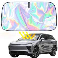 Car Windshield Sunshade, Summer Heat Insulation Sunshade Front Window Can Be Folded Sunshade-UV Protection And In-Car Cooling, Suitable For Most Vehicles