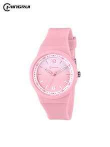 MINGRUI Nuevo reloj de moda para niños, de estilo ombre con colores de caramelo, reloj de niña, regalo para niños, resistente al agua 3ATM, estilo de campus escolar
