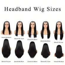 BigTrse 女士头带假发 黑色直发 合成头带假发 无胶 耐热 自然 适合日常派对使用 - 彩色 - 查看 5