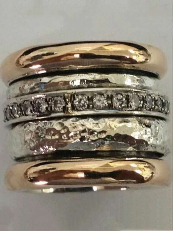 Set de 3 anillos elegantes con doble color, apilables, micro pavimentados con circonitas para hombres y mujeres, accesorios de joyería de moda para fiestas