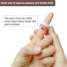 5/10/20/30PCS Sensory Rings, Stress Relief Fidget Sensory Toys, Fidget Rings, 3D Printed Rings, Fidget Ring For Anxiety, Stress Relief Rings, Spinner Rings, Silent Stress Reducer Ring, Birthday Party Gifts, Random Style And Color - Multicolor - View 4