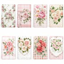 1set/2pcs/4pcs Elegant And Beautiful Rose Patterns Dish Towel, Scouring Pad, Suitable For Restaurant, Kitchen, Bathroom, Daily Decoration, Family Party Decoration, Home Decoration, Household Items, As Gifts