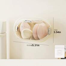 Boîte de rangement pour cosmétiques, accrocher au mur pour la maison, sans perforation, étanche et anti-poussière. Boîte de rangement multifonctionnelle pour houppettes et éponges de beauté