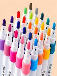 12/24/48/60 Colors Acrylic Marker Pens, Minimalist Design Suitable For Painting And Art Creation, Waterproof And Non-Bleeding, Washable For DIY Use On Fabric, Glass, Wood And Most Surfaces - Multicolor - View 1