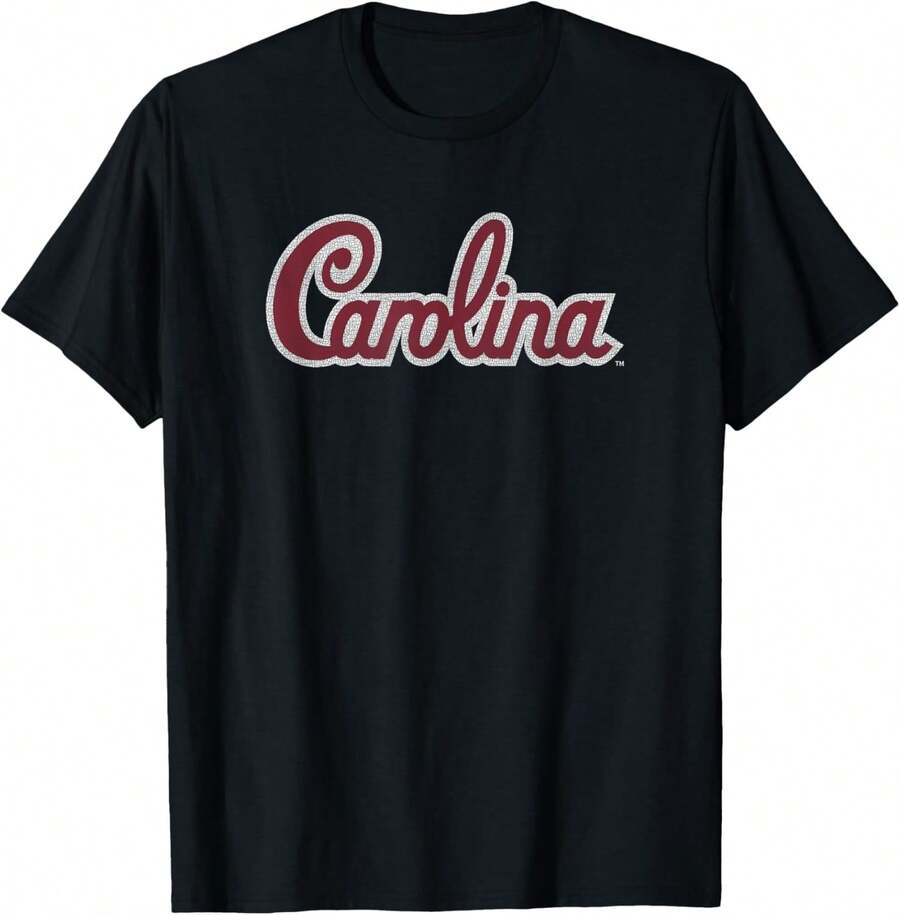 Camiseta Licenciada Retro Cursive Negra de los Gamecocks de Carolina del Sur - Negro - Ver 1