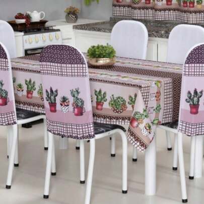 Toalha de Mesa Oxford Retangular Poliéster Lisa 4 a 12 Lugares Sala Cozinha Jantar Luxo Moderna Lavável Tecido Premium