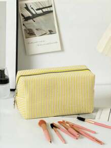 Women's Large Capacity Portable Travel Makeup Bag, Cute Makeup Brush Storage Pouch, Cosmetic Organizer Bag