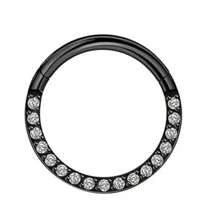 1 pièce Anneau de nez en acier inoxydable avec zirconium cubique, bijou de piercing anneau de nez sans couture fermé