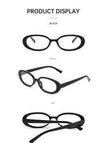 1 par de nuevas gafas vintage de montura pequeña y ovalada para adolescentes, adecuadas para uso diario