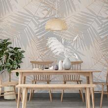 SUPSTICKER 3 件热带针叶水彩图案加厚防潮自粘防水家居装饰墙贴适用于卧室客厅浴室，1 套 3 件 * 47.24x15.75 英寸，翻新贴纸剥离墙板、墙纸、壁纸、春季装饰物品让您的家焕然一新，拉玛装饰贴纸