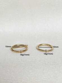 18G Minimalist Septum/Nose Rings Hoop Earrings – 6-12mm Lobe/Helix/Daith/Inner Conch Earrings - دائرة مفردة ومزدوجة - مشاهدة 13