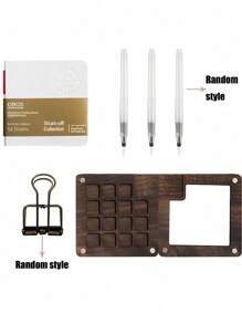 6 Stück Mini Reise Palette Set, tragbares Aquarell Set, 8/15 Feld Farbkasten, Skizzenbuch, Ordner und Pinsel für Künstler und Studenten Schulanfang, Muttertag, Geschenk für Mutter