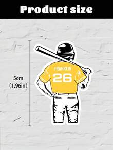 Baseball Name Decals | Personalized Custom Baseball Stickers | Names And Numbers Of Team Baseball Decals | Baseball Gifts | Custom Baseball Letter Stickers Sports Gifts - Multicolor - View 15