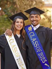 Personalized Name, Patterned Shoulder Straps, 2025 Graduate Shoulder Straps Graduation Ribbon - Printed With Personalized Content Shoulder Straps, Suitable For Photo Props And Party Decorations, No Feathers, Perfect For Graduation Celebrations And Graduation Party Decorations Perfect For Graduation Celebrations And Graduation Party Decorations