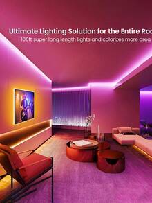 1pc 44-Key Remote Control LED Strip Light, Suitable For Bedroom, Living Room, Home Decor, Party Lighting, Adjustable Color & Mode Christmas Decorations Home Christmas Gifts Christmas Decor