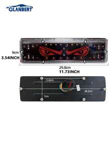 GLANBERT 2 piezas Luces LED con efecto de ojos de demonio, ojos de león luminosos para decoración, luz guía súper brillante para camiones, automóviles, montacargas de 12/24V