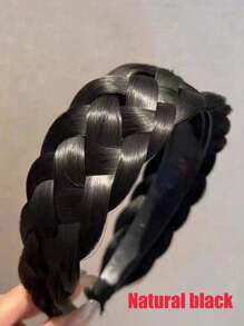 2025 New Twisted Braid Wig Hair Band | Voluminous High Crown Design + Fishbone-Braided Accent | Stylish Headband For Looks & Glamorous Events Hairband Hair Hoop