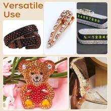 Accesorios para funda de teléfono con diamantes de imitación de resina DIY, cajas decorativas de resina con diamantes de colores variados de 15 compartimentos, rhinestones redondos de colores mezclados de tamaños 3mm/4mm/5mm - taladro de resina - Ver 5