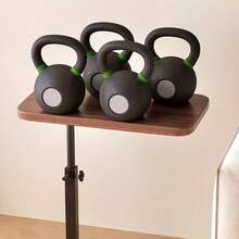 Adjustable C-Shaped Sofa Side End Table Coffee Laptop Table Living Room Bedroom - Walnut - View 4