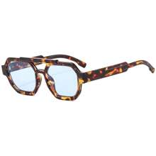 1 Stück neue stilvolle quadratische Leoparden-Muster Unisex Vintage personalisierte Mode Brille, geeignet für Sommertreffen, Partys, Geburtstage, Fashionistas, zeitlos