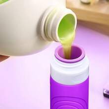 Toiletries Bottles Certified 3 Oz Leak-Proof Silicone Containers Shampoo, Conditioner, Easy To Squeeze And Portable, Travel Essentials (Pack Of 4) Black - 紫色 - 查看 3