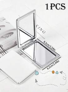 2pcs Double-Sided Foldable Makeup Mirror, Summer Portable Makeup Mirror For Women, PU Leather Travel Makeup Mirror, Minimalist Solid Color Handheld Folding Mirror, White Makeup Mirror, Beauty Makeup Tool,Makeup,Cheap,Room Decor,Vanity,Travel,Bedroom,Makeup Accessories,Mirror,Vanity Mirror,Mini Mirror,Compact Mirror,Mirror Small,Hand Mirror