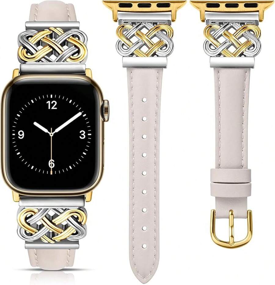 Smart Watch Strap - Starlight/Gold & Silver - View 1