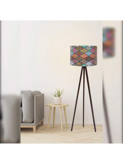 Well Home Vloer Lamp Multi Shade, MDF, Cream, Tanganica Collection, 38x38x145, 27 Socket, Max 45 6. Free Shipping 24/72h. view 2